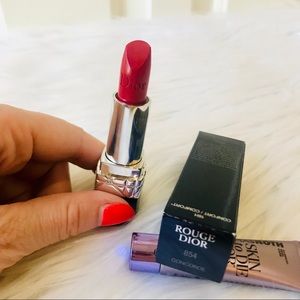 Dior Rouge Lipstick 854 Concorde Red Beauty Bundle